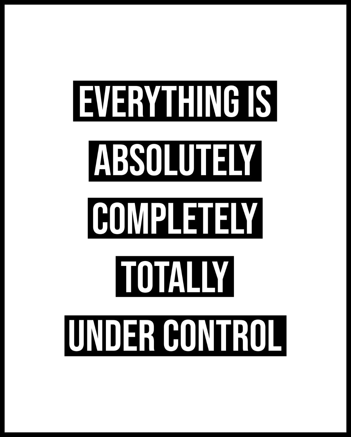Everything under control poster