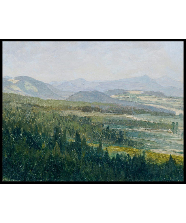 Böhmisches Mittelgebirge, Blick vom Erzgebirge nach Böhmen