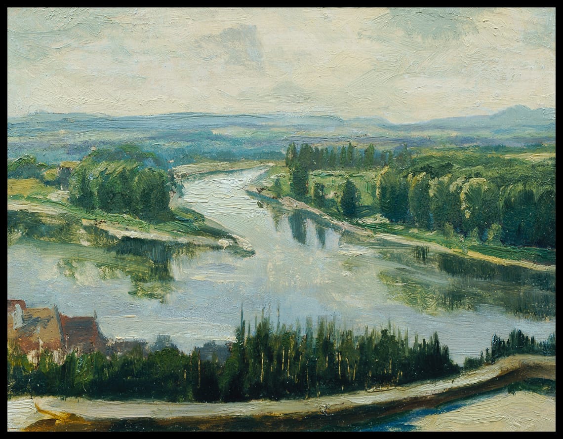 Zusammenfluss von Moldau und Elbe