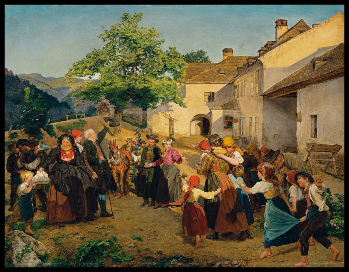 The bride's farewell to her parents' house, Höldrichsmühle