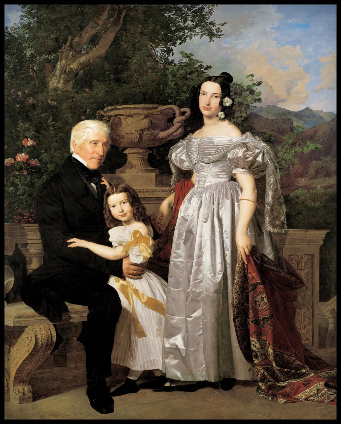 Mathias Kerzmann with his wife and daughter