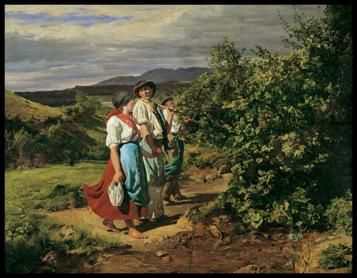 Returning home from work, lovers at a crossroads