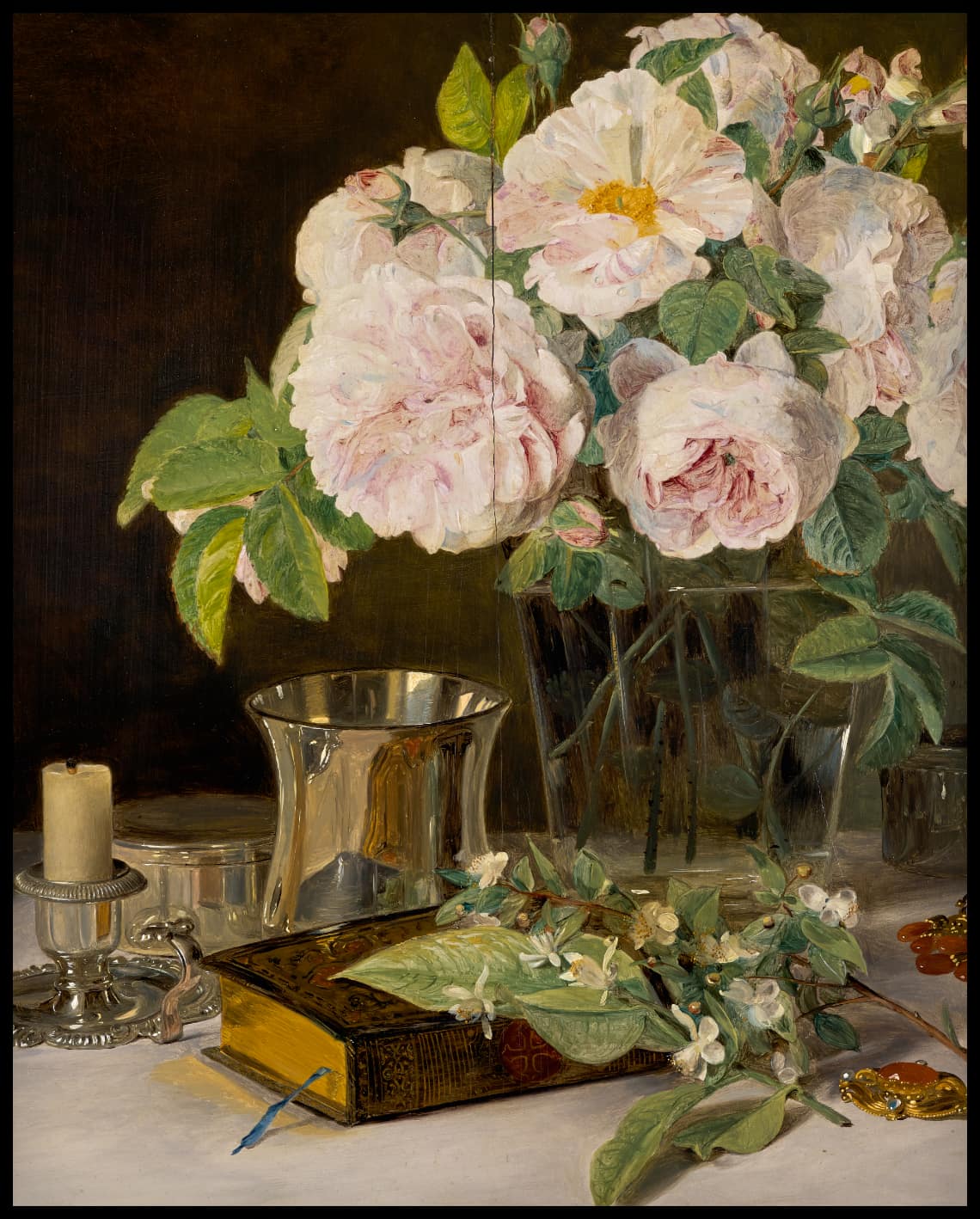 Roses in a glass