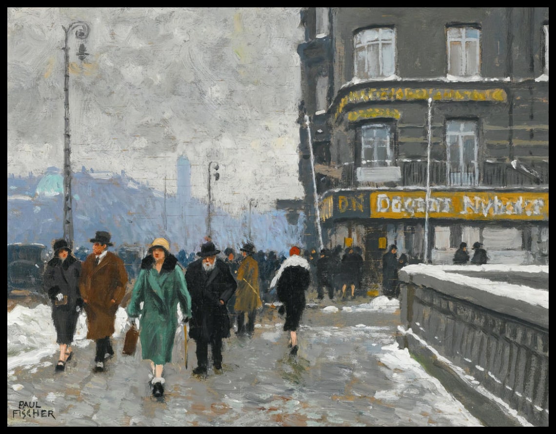 Une rue en hiver