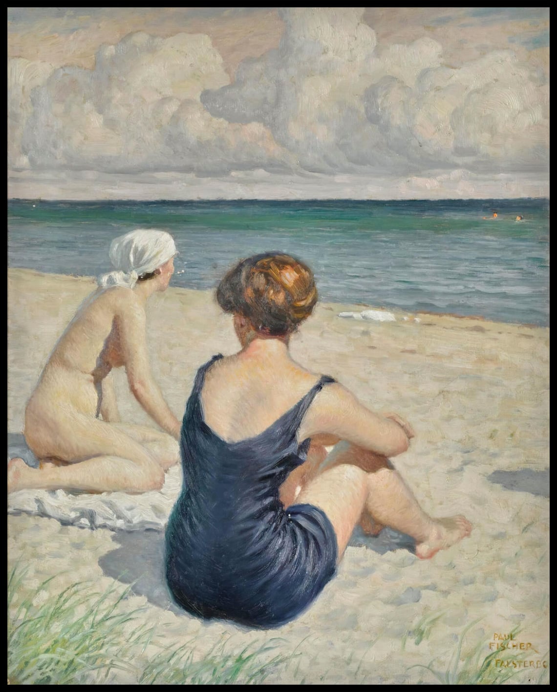 Bathers sur la plage, Falsterbo
