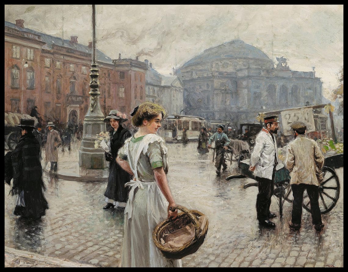 Kongens Nytorv med "Musse" på indkøb