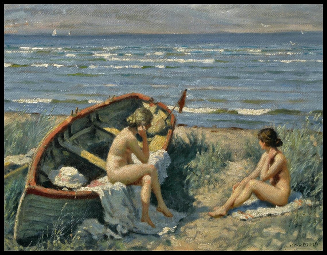 Motif Fra Bastad (La plage à Bastad)
