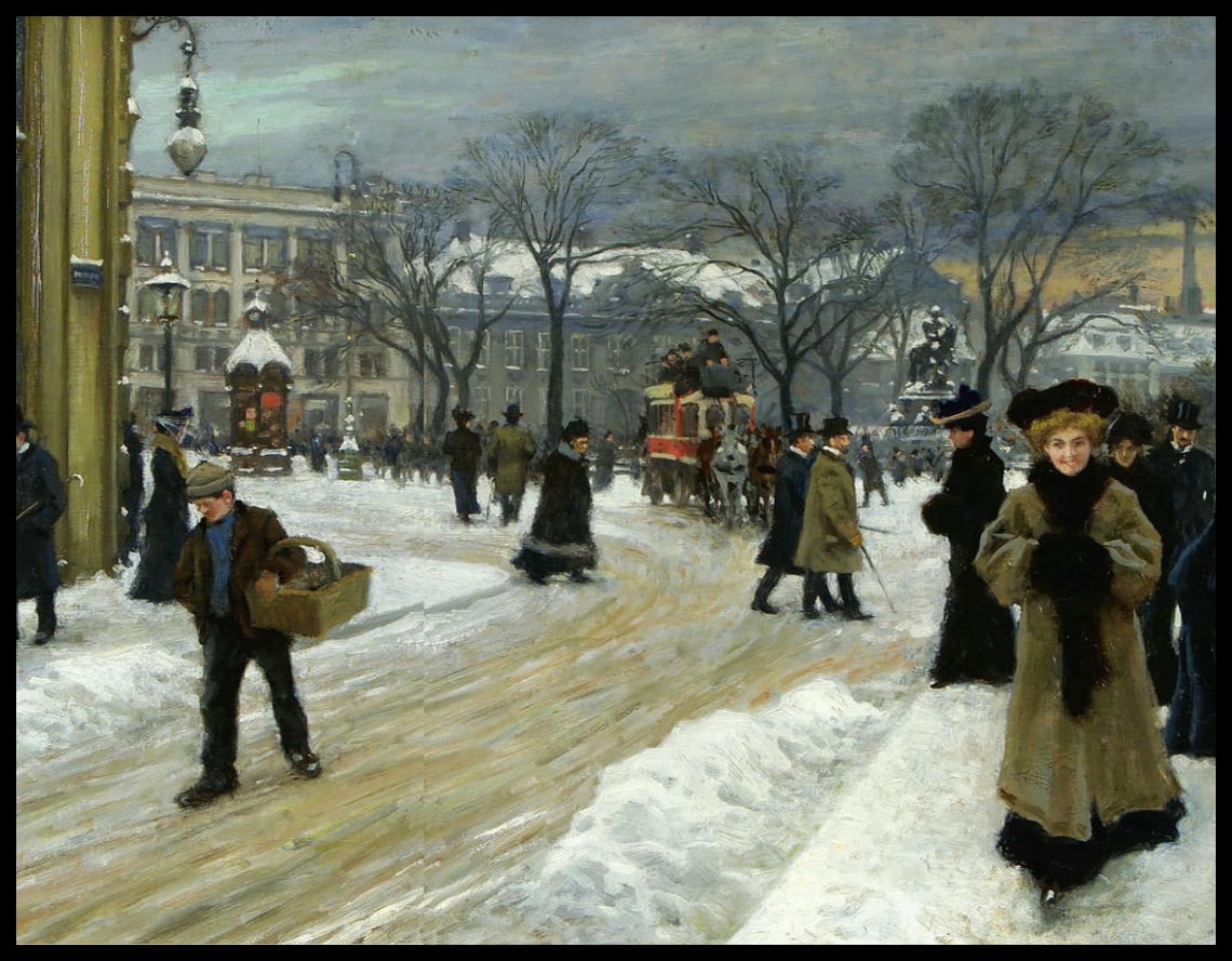 Journée d'hiver à Kongens Nytorv