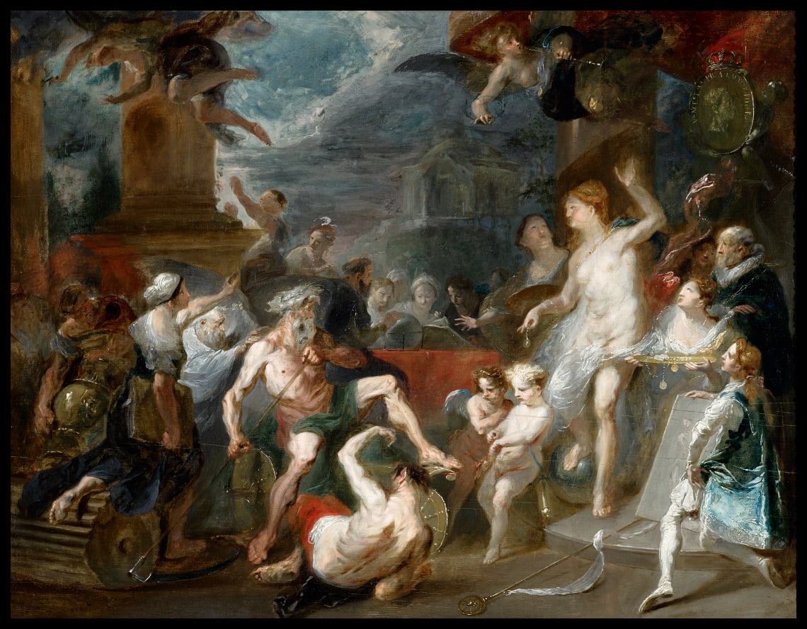 Allegory of a prize distribution at the Vienna Academy under Wenzel Anton Prince Kaunitz-Rietberg