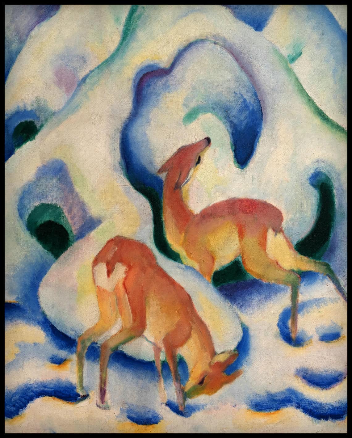Deer in the snow
