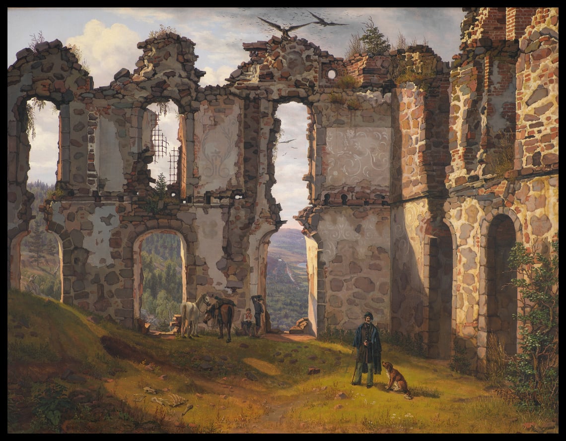 Les ruines de Brahehus près de Jönköping, Suède