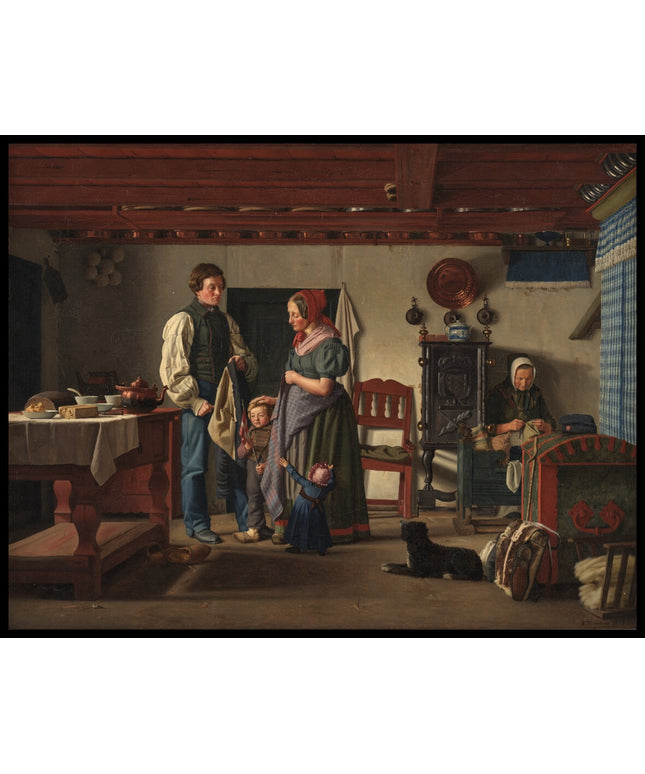 The reservist's farewell to his family