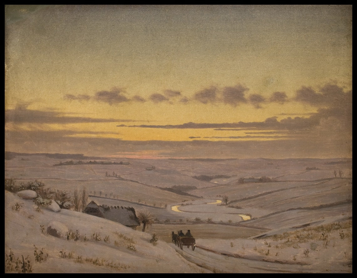 Soirée d'hiver sur la rivière Suså