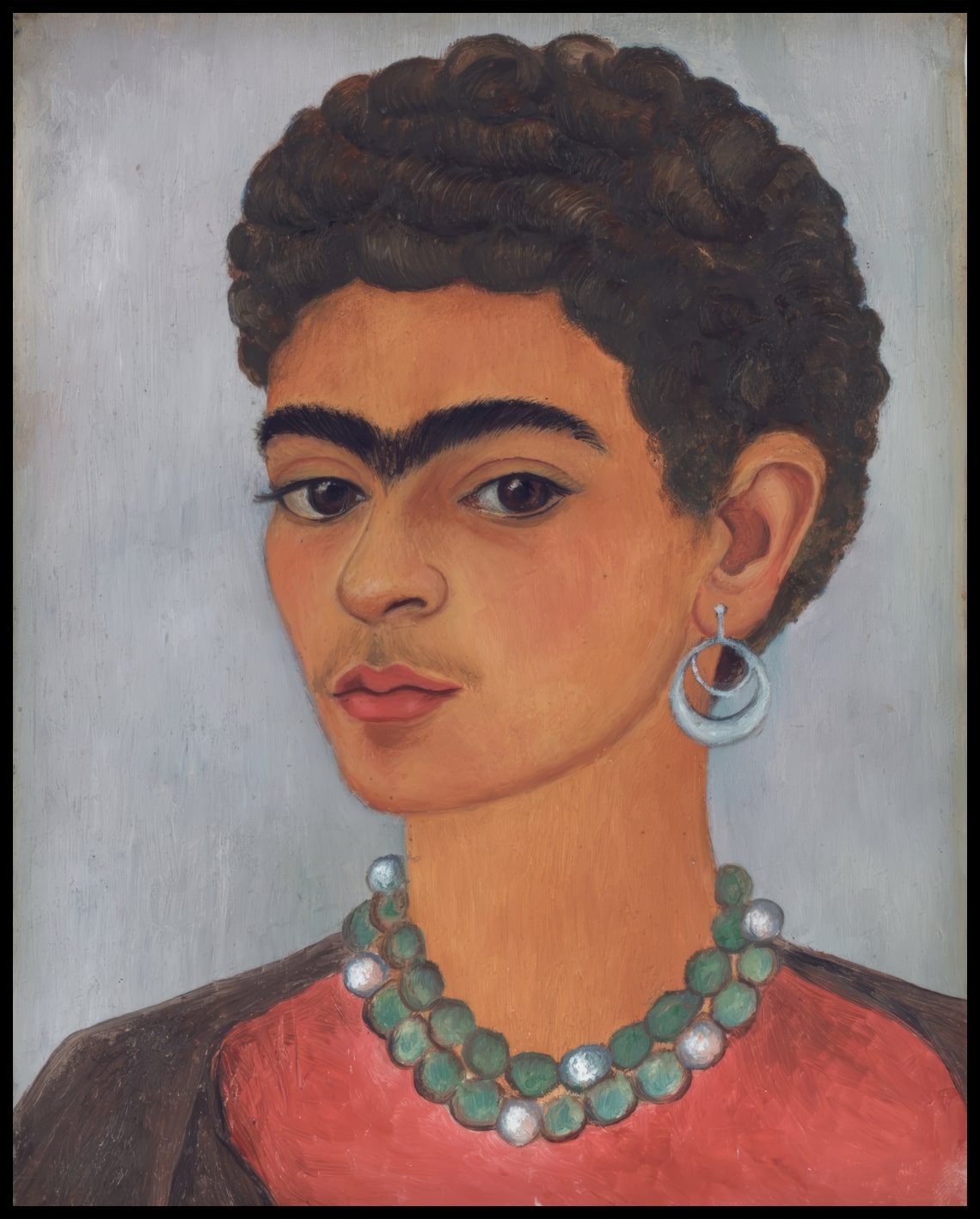 Autoportrait aux cheveux bouclés