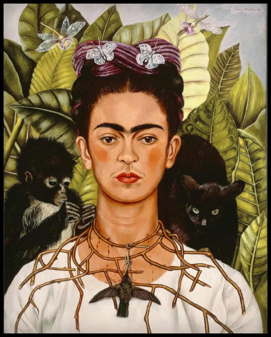 Autoportrait au collier d'épines et à l'oiseau-mouche
