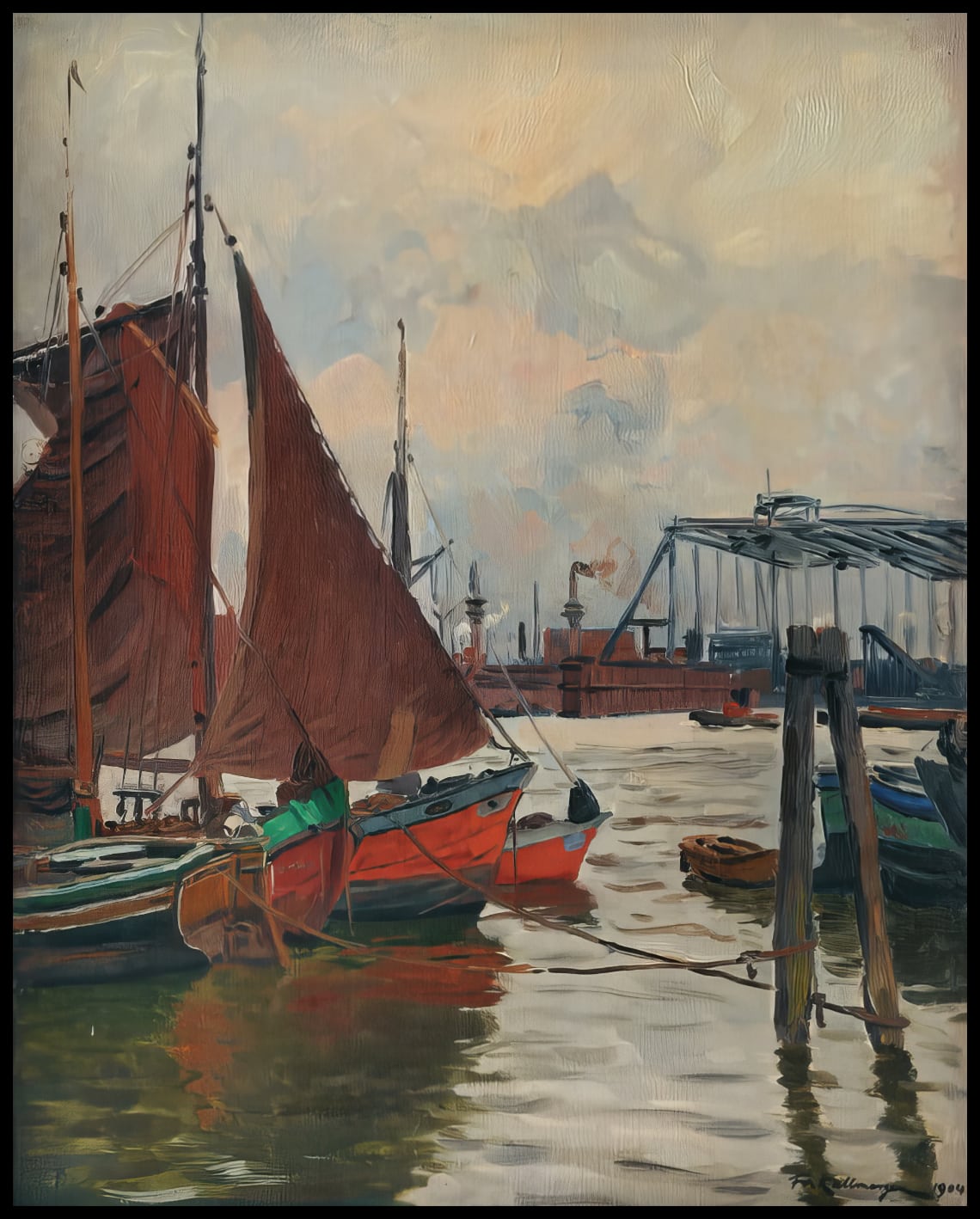 Segelboote im Hamburger Hafen