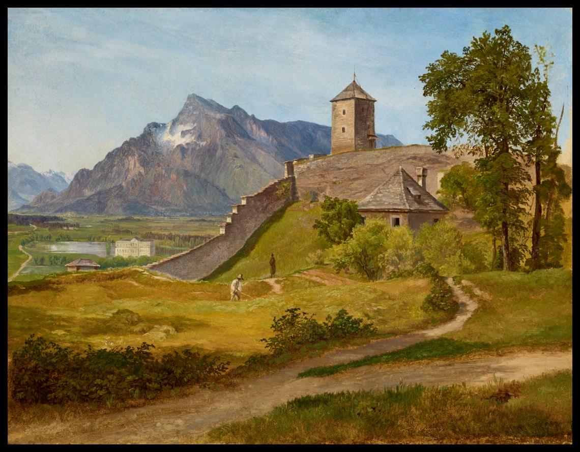 Das Militärwachthaus und der Josefsturm auf dem Salzburger Mönchsberg