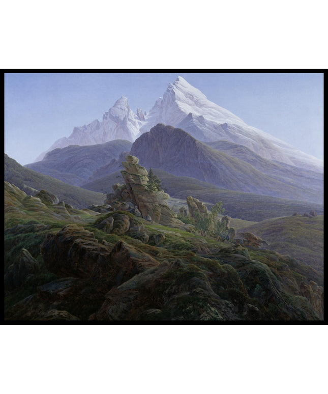 Ein Kunstdruck des Watzmanns in den Berchtesgadener Alpen