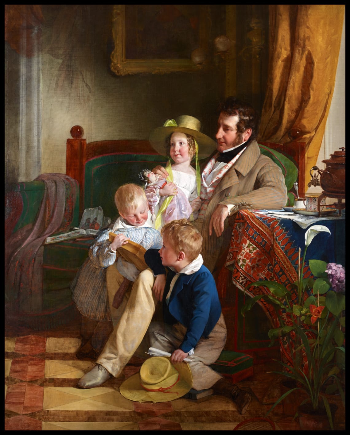 The textile manufacturer Rudolf von Arthaber and his children