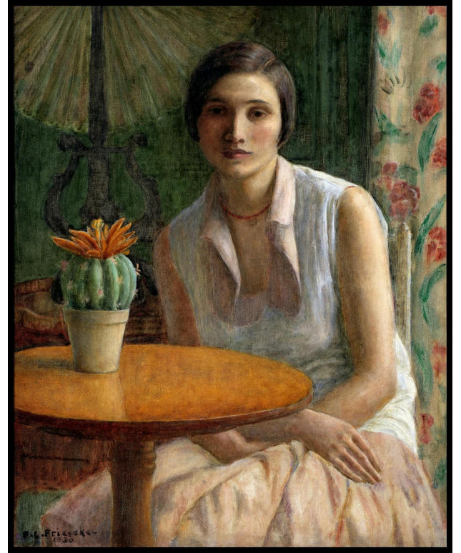 Portrait of a Woman with Cactus