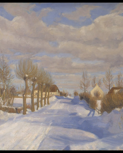 Snow-Covered Highroad in the Sunshine