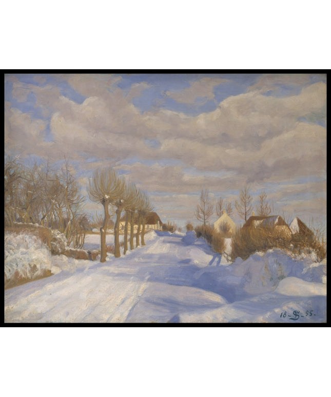 Snow-Covered Highroad in the Sunshine