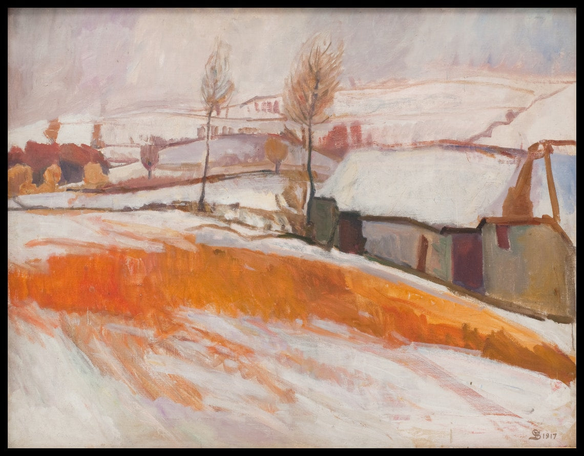 Paysage d'hiver. Sur la colline de Kærby.