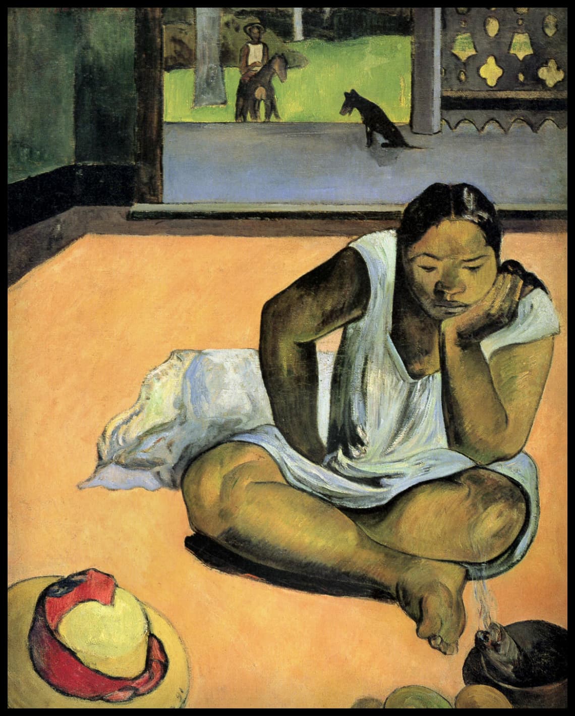 Femme qui broie