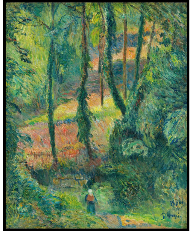 Chemin Creux Dans Une Pente Boisée