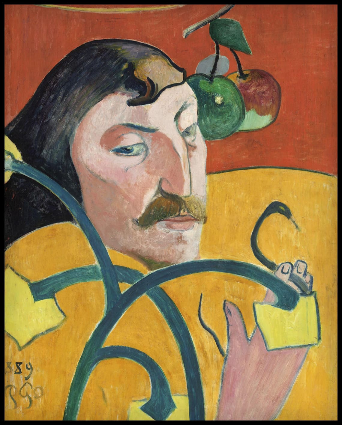 Self-Portrait with Halo and Snake