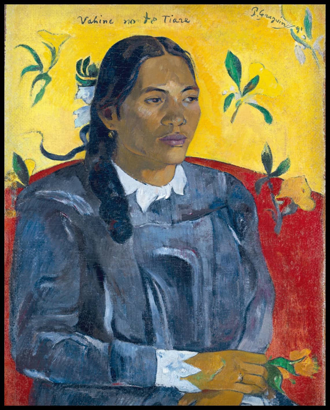 The woman with the flower