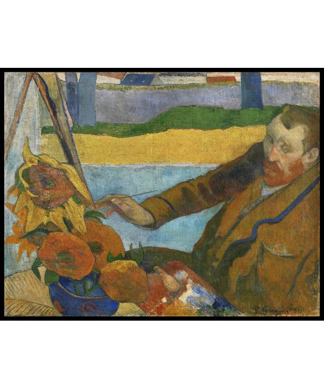 Porträt des Vincent van Gogh, Sonnenblumen malend