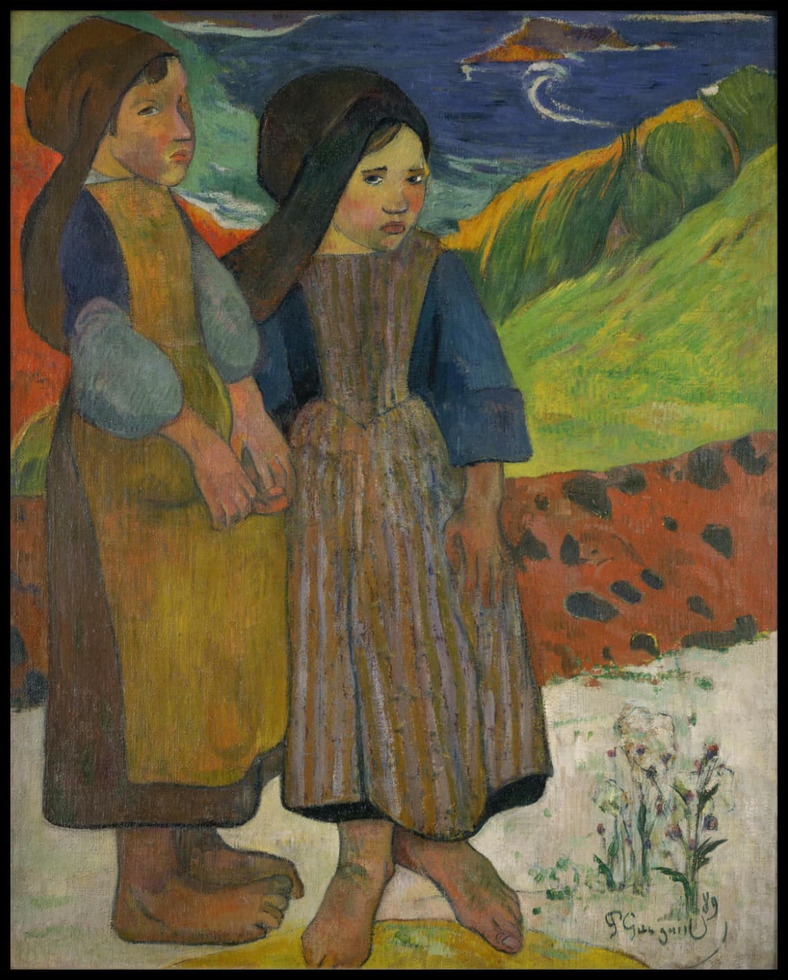 Little Breton women by the sea