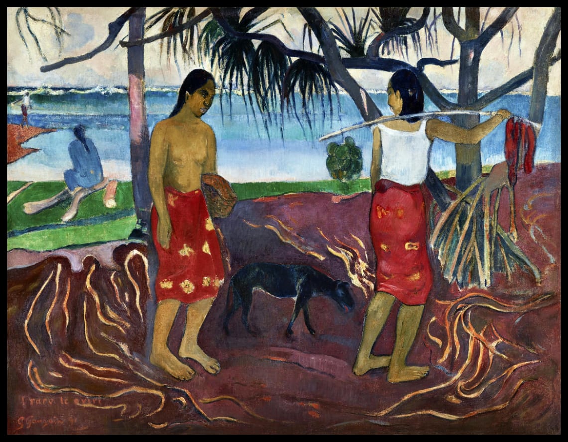 Under the pandanus