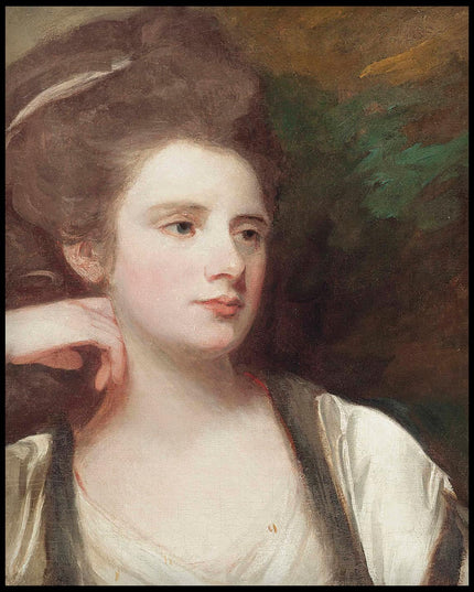 Portrait of a lady, bust-length, in a white dress