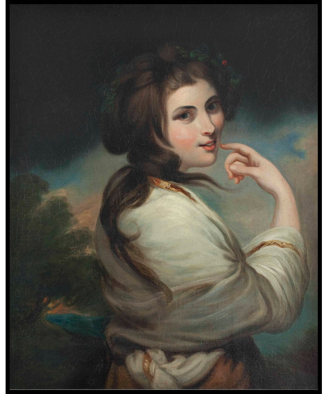 Portrait of Emma, Lady Hamilton, a landscape beyond