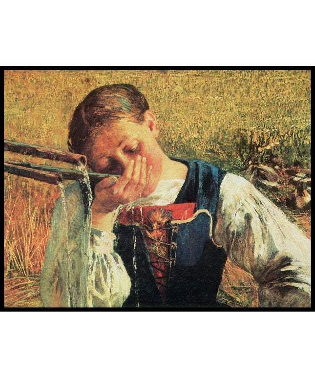 Bündnerin am Brunnen