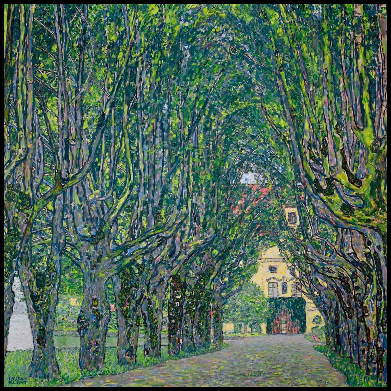 Alley in the park of Kammer Castle
