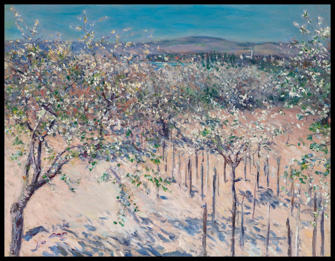 Verger aux pommiers en fleurs, Colombes