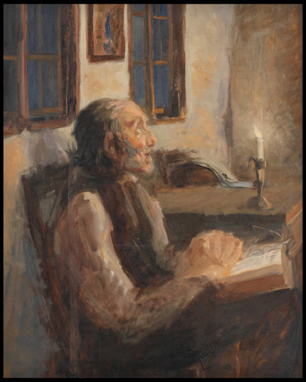 The old man by the hospice light