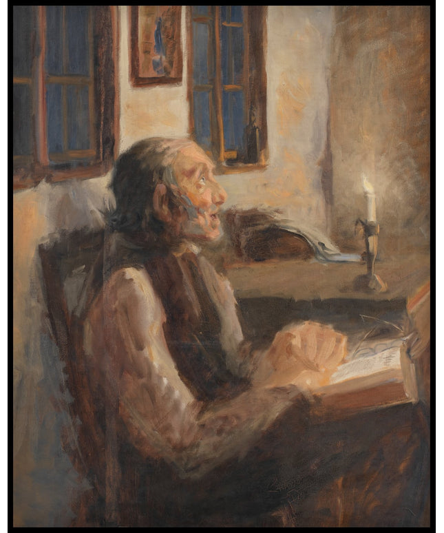The old man by the hospice light