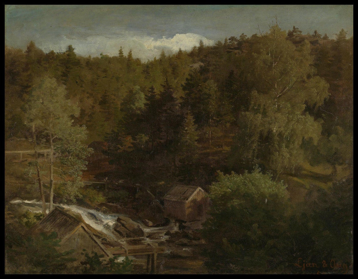 Paysage avec un moulin