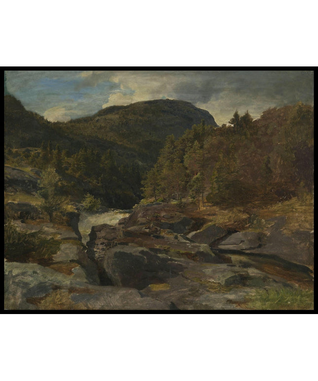 Landscape with waterfall