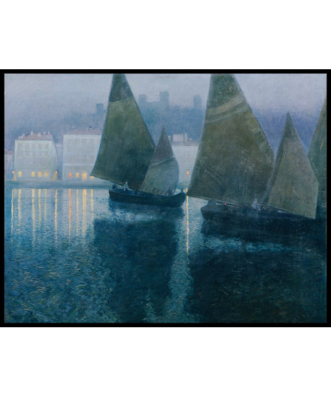 Mondnacht in einem istrischen Hafen