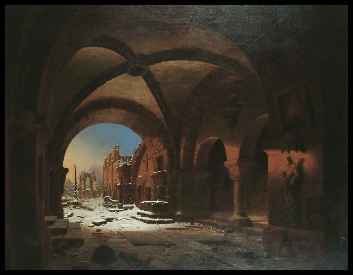 Le monastère de Walkenried au coucher du soleil