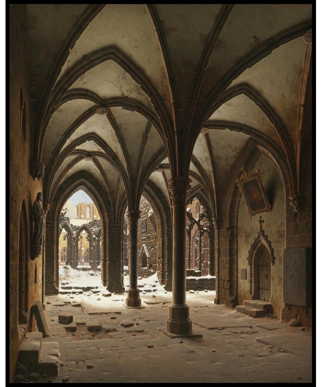 Die Ruine des Klosters Walkenried im Winter