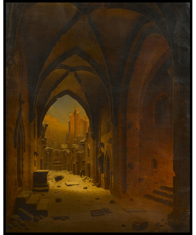 Klosterruine im Winter 1855