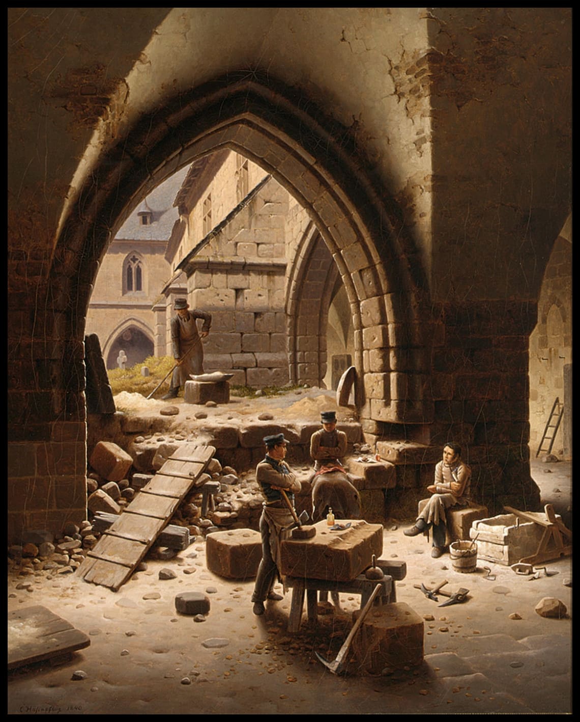 Partie du cloître de l'église Liebfrauen de Halberstadt