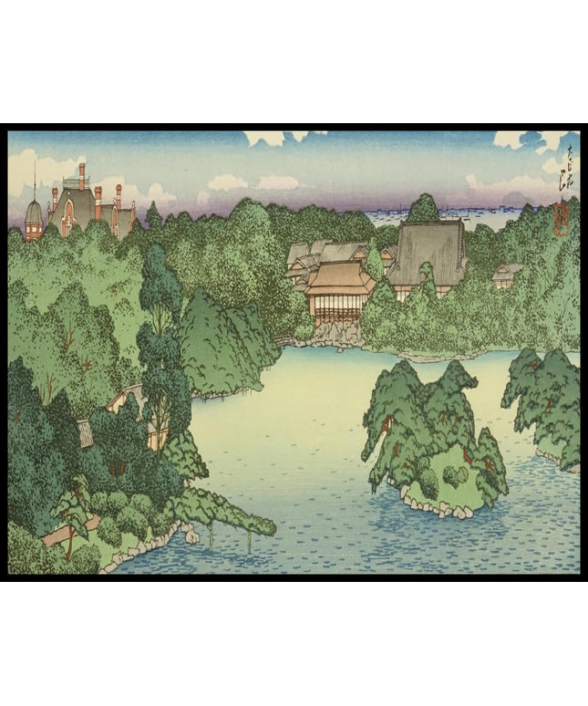 Panoramic View of Daisensui Pond