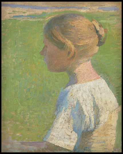 Jeune femme de profil